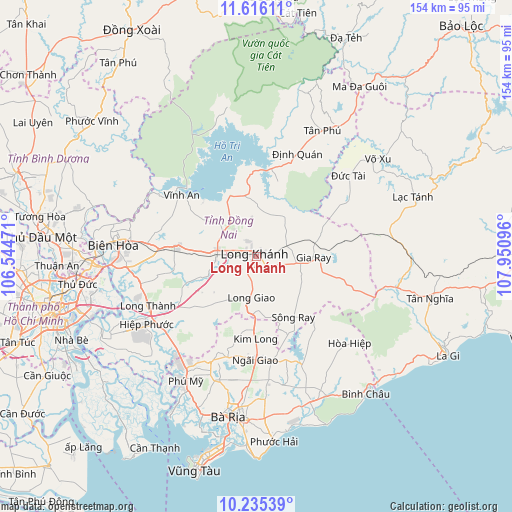 Long Khánh on map