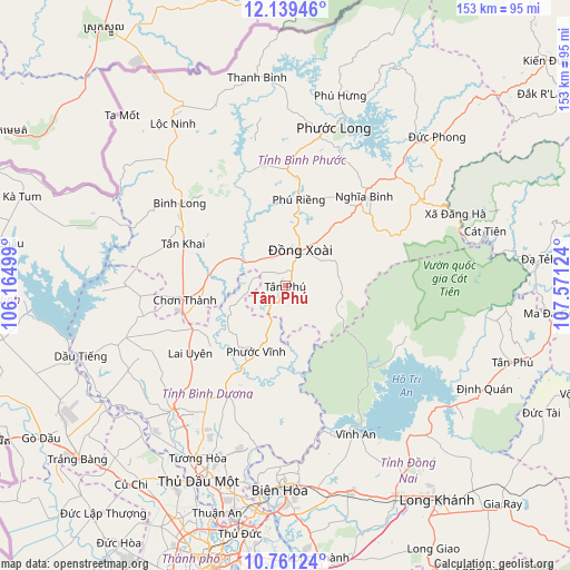Tân Phú on map
