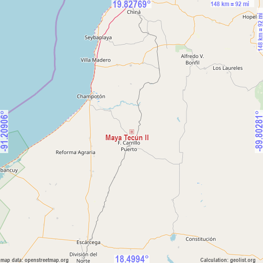 Maya Tecún II on map