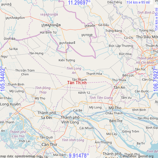 Tân Thạnh on map