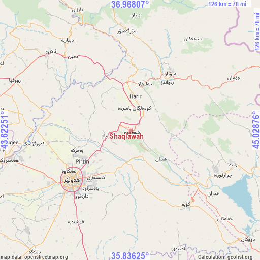 Shaqlāwah on map