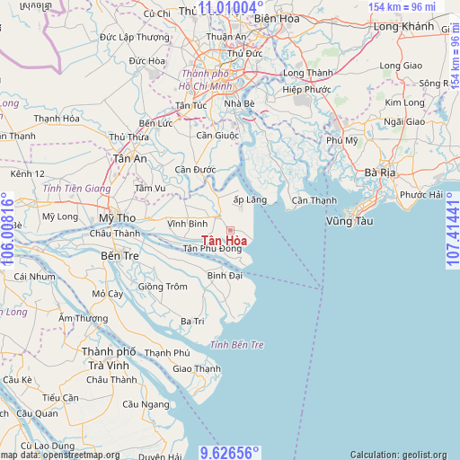 Tân Hòa on map