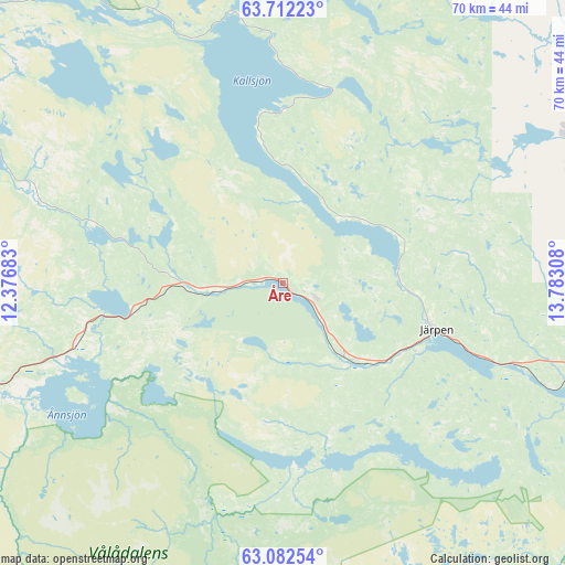 Åre on map