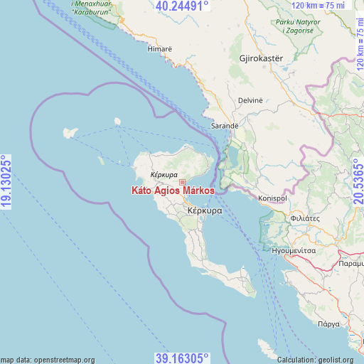 Káto Agios Márkos on map