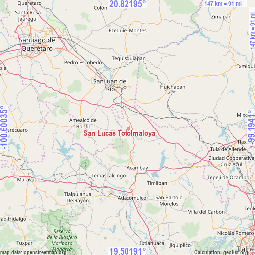 San Lucas Totolmaloya on map