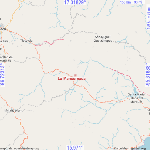 La Mancornada on map