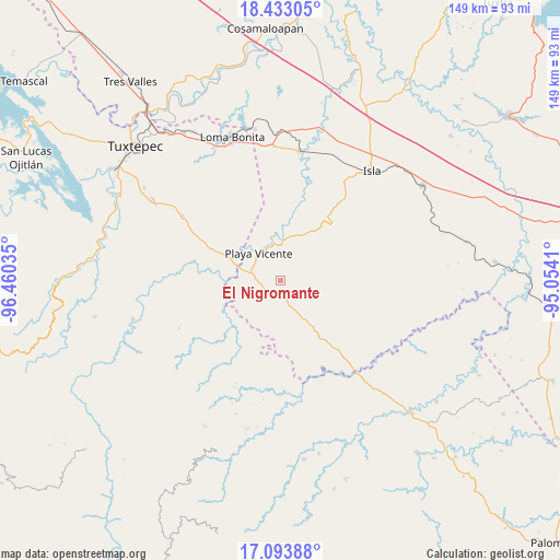 El Nigromante on map