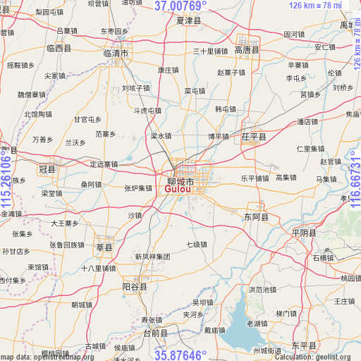 Gulou on map