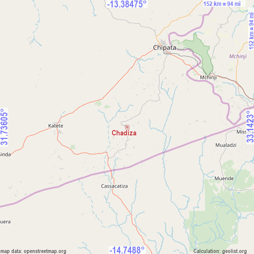 Chadiza on map