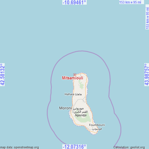 Mitsamiouli on map