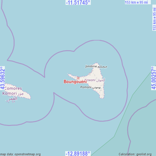 Boungouéni on map