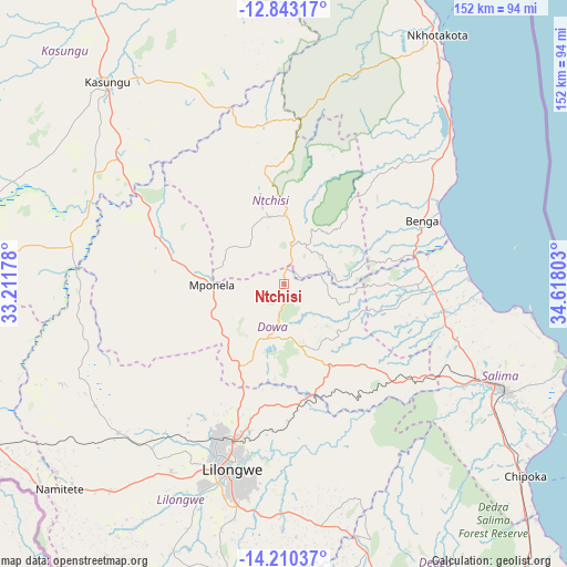 Ntchisi on map