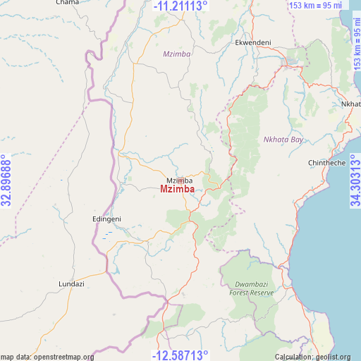 Mzimba on map
