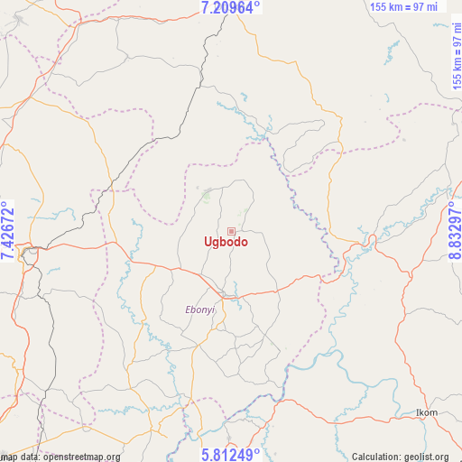 Ugbodo on map