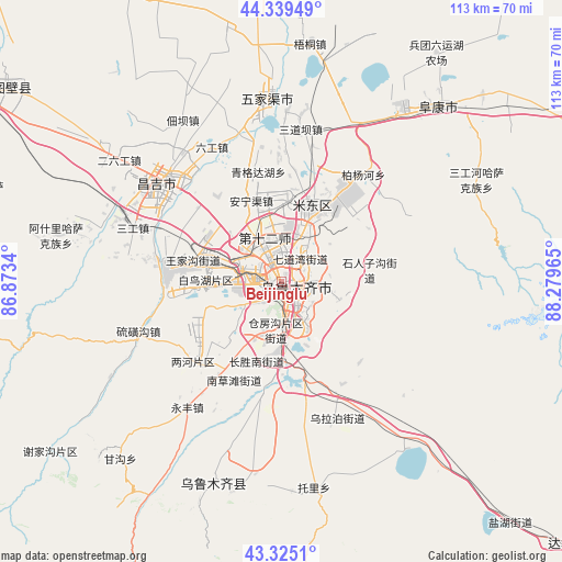 Beijinglu on map