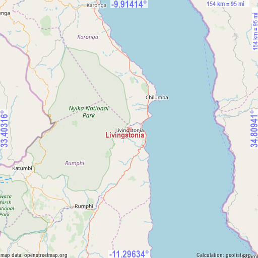 Livingstonia on map
