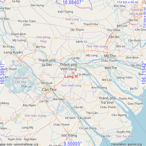 Long Hồ on map