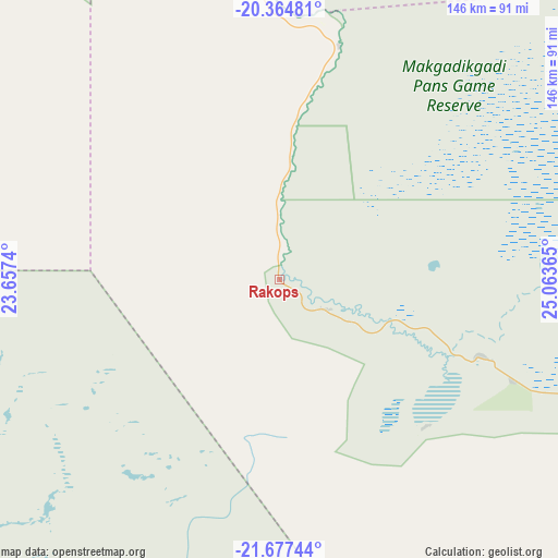 Rakops on map