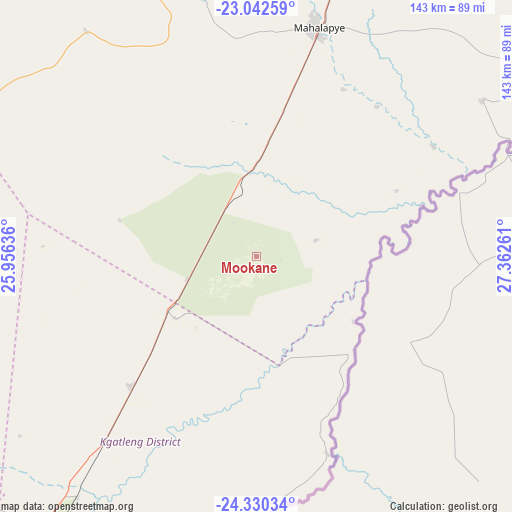 Mookane on map