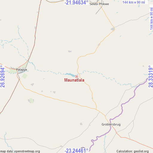 Maunatlala on map