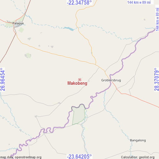 Makobeng on map