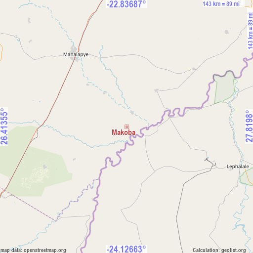 Makoba on map
