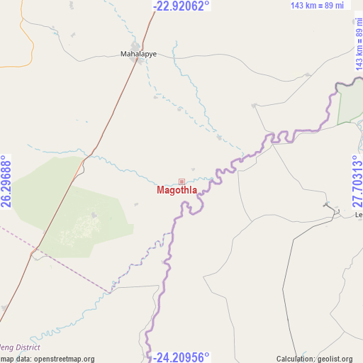 Magothla on map
