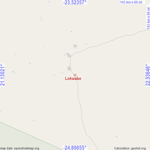 Lokwabe on map