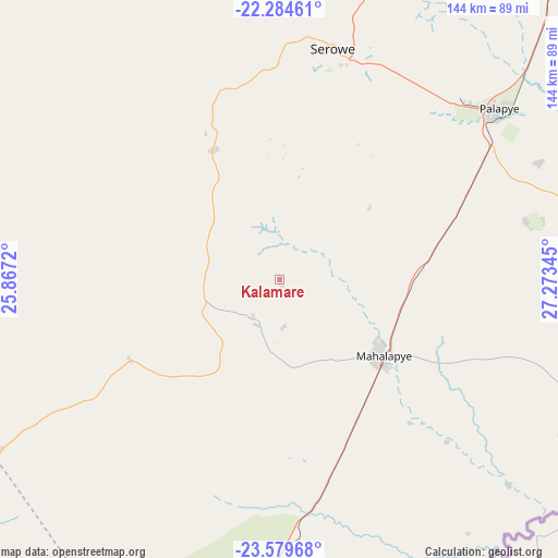 Kalamare on map
