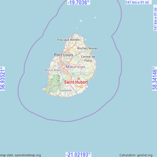 Saint Hubert on map