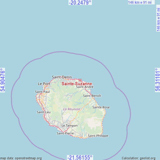 Sainte-Suzanne on map