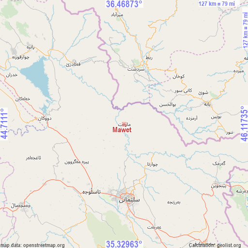 Mawet on map