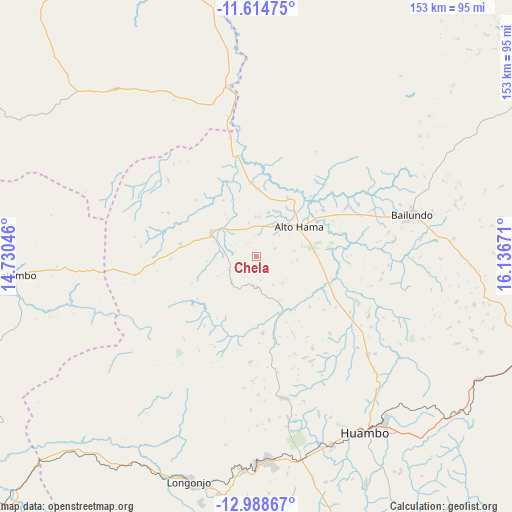 Chela on map