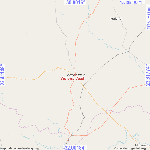 Victoria West on map