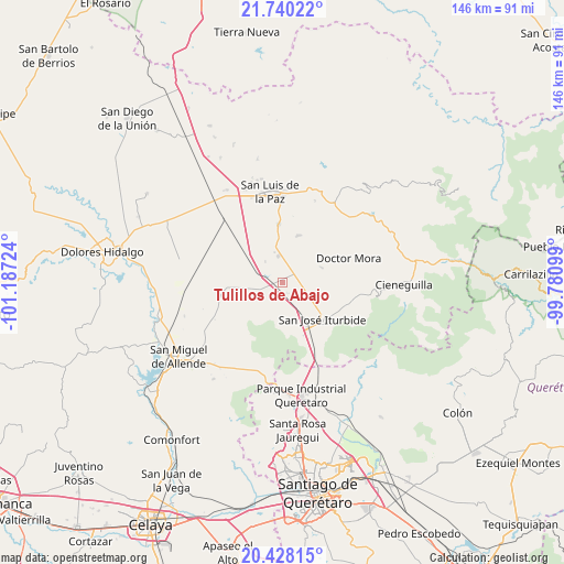 Tulillos de Abajo on map