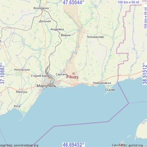 Pikuzy on map