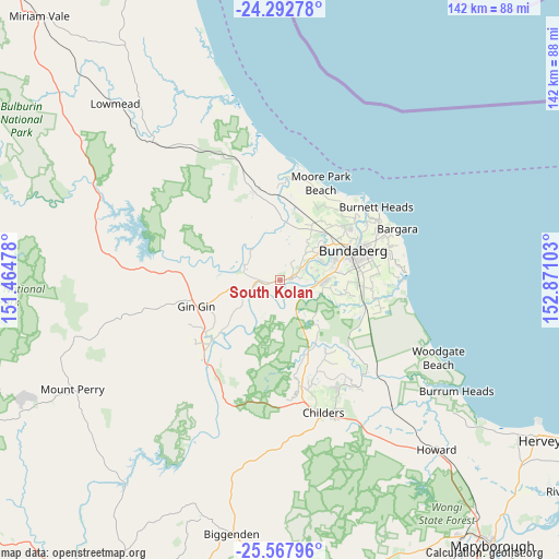 South Kolan on map