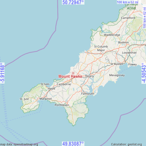 Mount Hawke on map