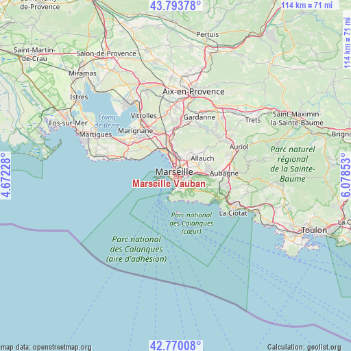 Marseille Vauban on map