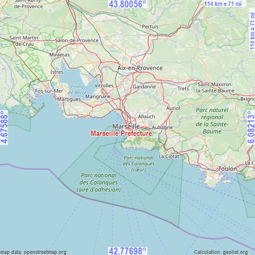 Marseille Prefecture on map