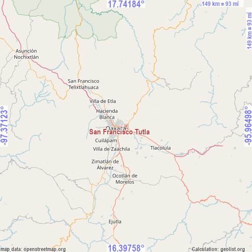 San Francisco Tutla on map