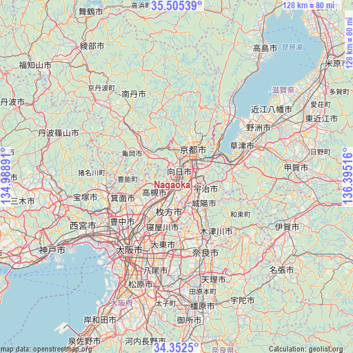Nagaoka on map