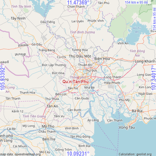 Quận Tân Phú on map