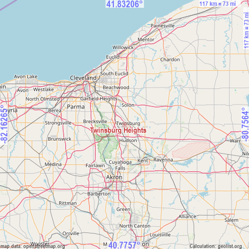 Twinsburg Heights on map