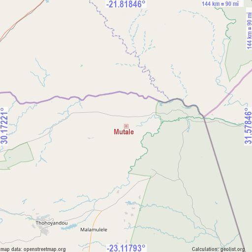 Mutale on map