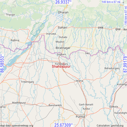 Shahbazpur on map