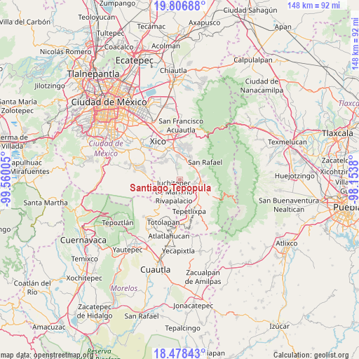 Santiago Tepopula on map