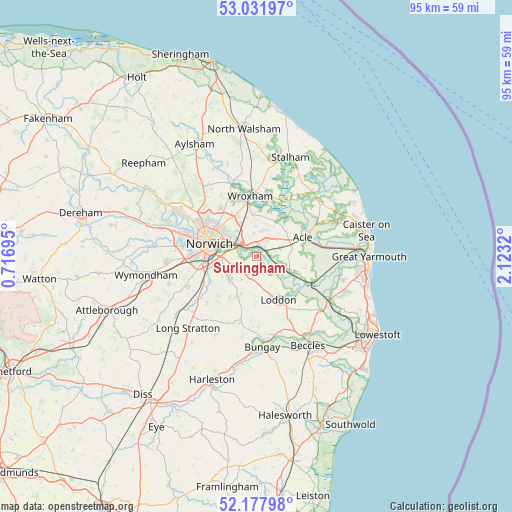 Surlingham on map