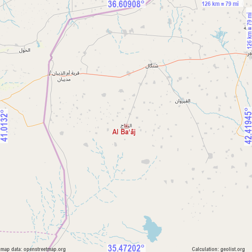 Al Ba‘āj on map