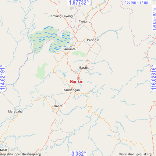 Barikin on map